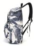 Medium Classic Backpack Letter Graphic Colorblock Preppy