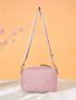 Mini Square Bag Minimalist Pink Nylon