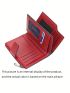 Zipper Small Wallet Letter Detail Trifold PU