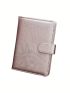 Graphic Embossed Passport Case Solid Color Rfid