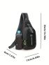 Outdoor Sports Sling Bag Casual Nylon Crossbody Bag Waterproof Chest Bag With Water Bottle Holder For Running Hiking