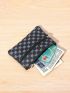 Geometric Pattern Coin Purse Zipper Fashion Style