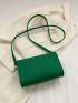 Mini Square Bag Solid Color Flap Felt