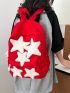 Medium Functional Backpack Star Decor For School