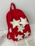 Medium Functional Backpack Star Decor For School