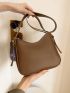 Small Hobo Bag Zipper PU