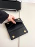Minimalist Phone Wallet Snap Button Elegant Black