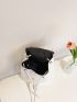 Minimalist Flap Backpack Mini Drawstring Design Pu