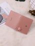 Star Decor Card Holder Snap Button Pink