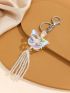 Butterfly & Tassel Beaded Decor Bag Charm