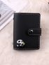 Panda Decor Card Holder Snap Button Black