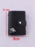 Panda Decor Card Holder Snap Button Black