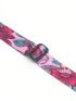 Flower Graphic Wide Adjustable Bag Strap Polyester