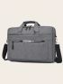 Letter Graphic Double Handle Classic Briefcase Grey