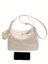 Minimalist Hobo Bag Small Zipper With Bag Charm