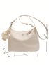 Minimalist Hobo Bag Small Zipper With Bag Charm