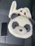 Cartoon Panda Design Novelty Bag Cute Fuzzy Zipper