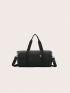 Letter Print Fashion Travel Bag Black Portable