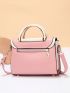 Small Square Bag Colorblock Flap For Daily