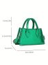 Chevron Pattern Baguette Bag Green Fashionable