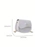 Mini Saddle Bag White Flap Chain Strap For Daily