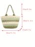 PC Straw Bag Vacation Zipper