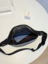 PVC Fanny Pack Zipper Solid Color, Clear Bag