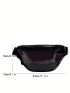 PVC Fanny Pack Zipper Solid Color, Clear Bag