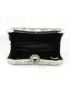 Mini Satin Box Bag Rhinestone Decor Braided Detail Chain, Perfect Bride Purse For Wedding, Prom & Party Events