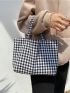 Fabric Shopper Bag Gingham Pattern Small