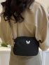 Mini Fanny Pack Letter Graphic Butterfly Decor Zipper Adjustable Strap