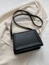 Women's Fashion Textured Solid Color Crossbody Bag