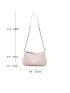 Minimalist Hobo Bag With Zipper PU