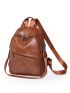 Zip Front Classic Backpack PU