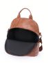 Zip Front Classic Backpack PU