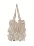 Fringe Trim Crochet Bag Vacation