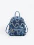 Raw Trim Classic Backpack Denim Denim Bag