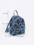 Raw Trim Classic Backpack Denim Denim Bag