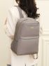 Metal Decor Classic Backpack Zip Front