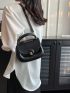 Mini Saddle Bag Flap PU Black