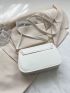 Flap Square Bag White PU