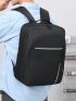 Minimalist Laptop Backpack Medium Zipper Black For Business