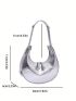 Mini Hobo Bag Crocodile Embossed Metallic PU Funky