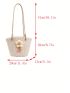 Flower Decor Straw Bag Vacation