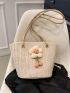 Flower Decor Straw Bag Vacation