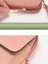 Minimalist Phone Wallet Zipper Pink Adjustable Strap