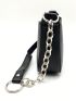 Black Shoulder Bag Chain Decor With Zipper PU