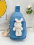 Mini Sling Bag Cartoon Rabbit Decor For Daily