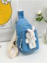 Mini Sling Bag Cartoon Rabbit Decor For Daily