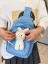 Mini Sling Bag Cartoon Rabbit Decor For Daily